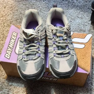 Gray and Purple Hiking Shoes