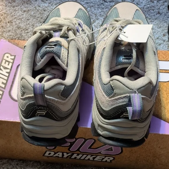 Gray and Purple Hiking Shoes