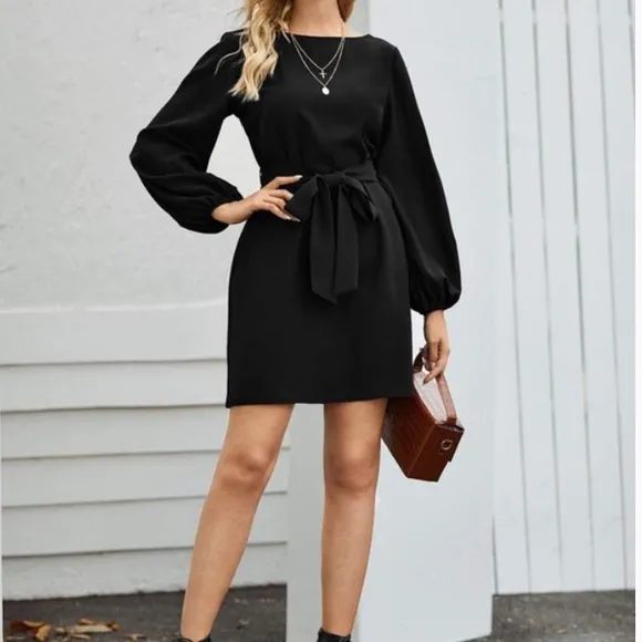 Green lantern long sleeve mini dress Minimalist Work