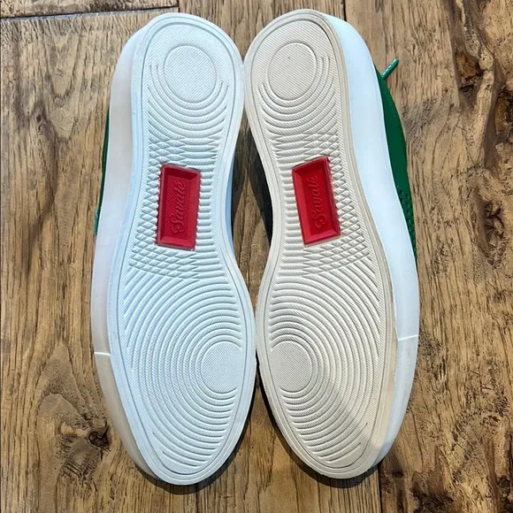 Green Leather Men's Sneakers