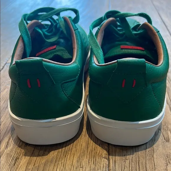 Green Leather Men's Sneakers
