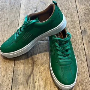 Green Leather Men's Sneakers