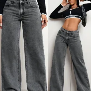 Grey Casual Women's Minimalist Denim Jeans