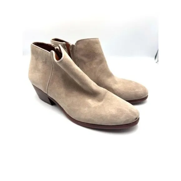 GUC Petty Suede Ankle Sam Edelman Boots Womens Size 9M in Putty/Grey