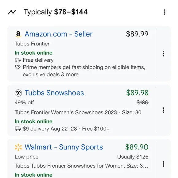 GUC TUBBS Unisex Frontier 21 Winter Outdoor Sport Adventure Snow Shoes 8x21 Tan