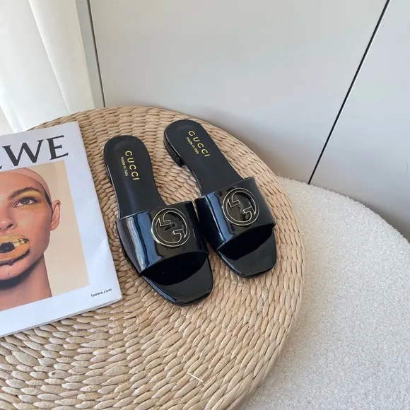 Gucci Black Slippers
