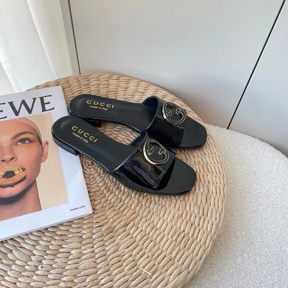 Gucci Black Slippers