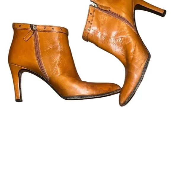 Gucci Brown Leather Ankle Boots 8 1/2 B