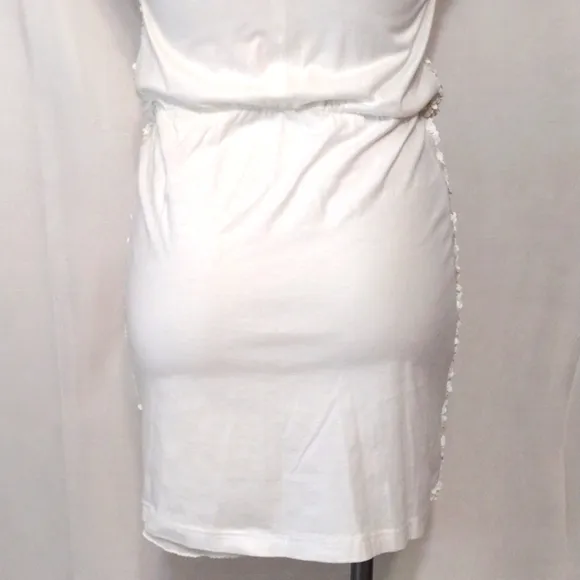 HACHE White Halter Sequin Luxury Designer Dress XS