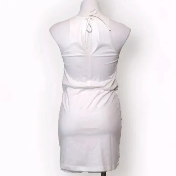 HACHE White Halter Sequin Luxury Designer Dress XS
