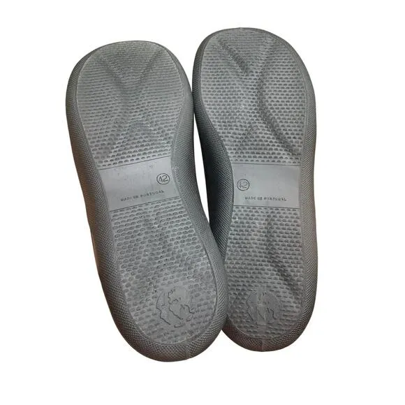 HAMMACHER SCHLEMMER Brown Leather Slide Mule Slippers