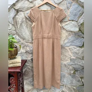 Handmade Linen Minimalist Midi Dress