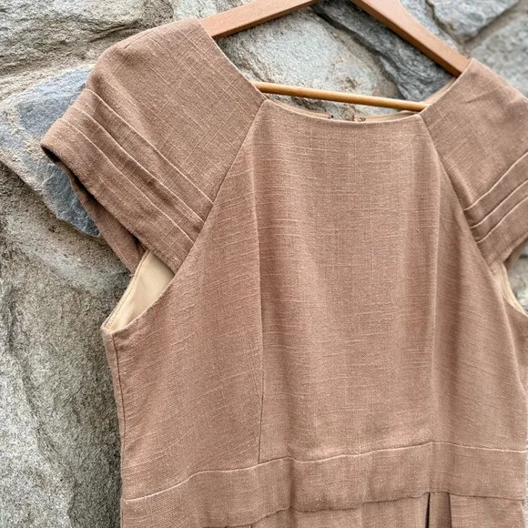 Handmade Linen Minimalist Midi Dress