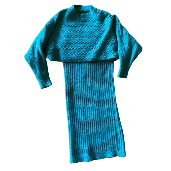 Handmade Luxury Soft Sweater Dress Set