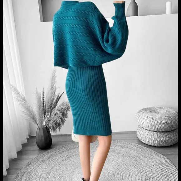 Handmade Luxury Soft Sweater Dress Set