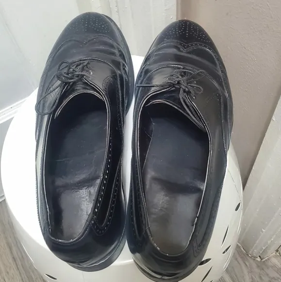 HANOVER MEN'S CLASSICS MASTERFLEX LEATHER WING TIP DRESSY SHOES SIZE 7.5 🌴