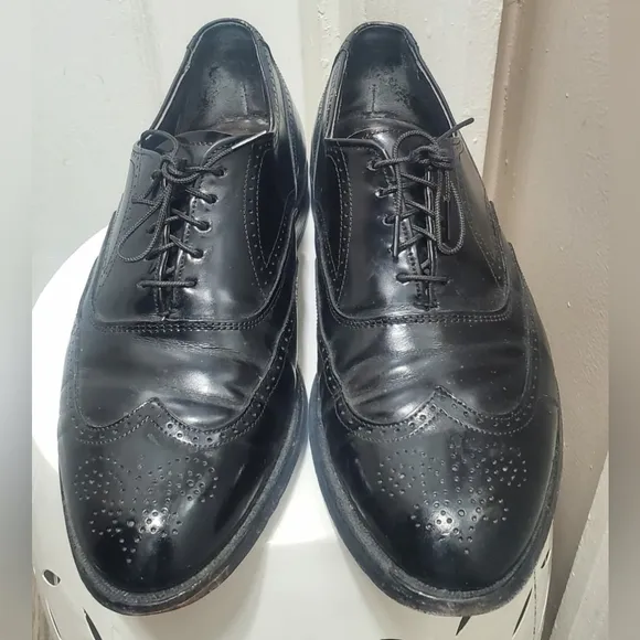 HANOVER MEN'S CLASSICS MASTERFLEX LEATHER WING TIP DRESSY SHOES SIZE 7.5 🌴