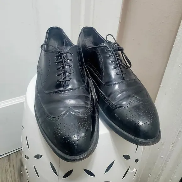 HANOVER MEN'S CLASSICS MASTERFLEX LEATHER WING TIP DRESSY SHOES SIZE 7.5 🌴
