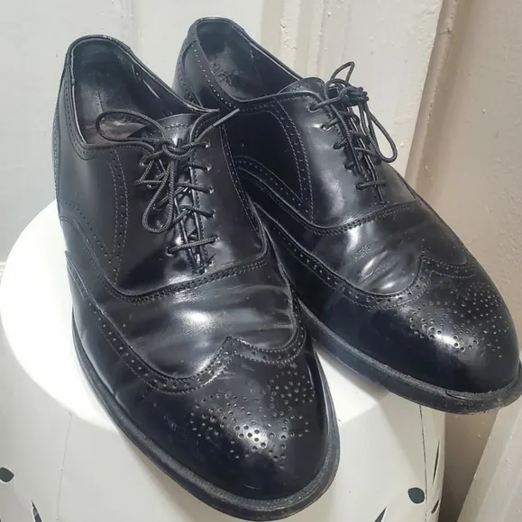 HANOVER MEN'S CLASSICS MASTERFLEX LEATHER WING TIP DRESSY SHOES SIZE 7.5 🌴