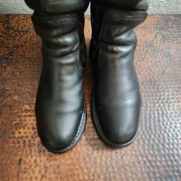 Harley-Davidson Alexa Back Lace Black Leather Motorcycle Boots D85167