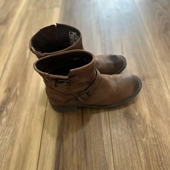 Harley Davidson Biker Brown Leather Ankle Boots size 8.5M