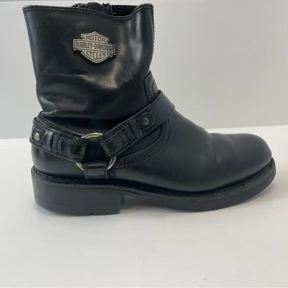 Harley-Davidson Mens Scout Black 7-Inch Leather Boots  8.5  8 1/2