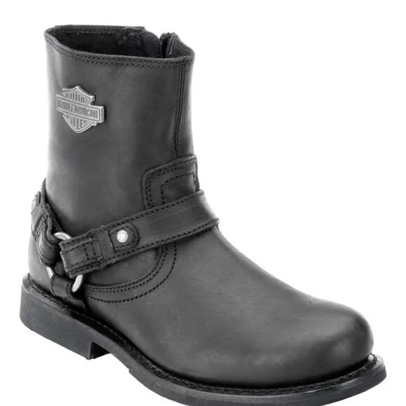 Harley-Davidson Mens Scout Black 7-Inch Leather Boots  8.5  8 1/2