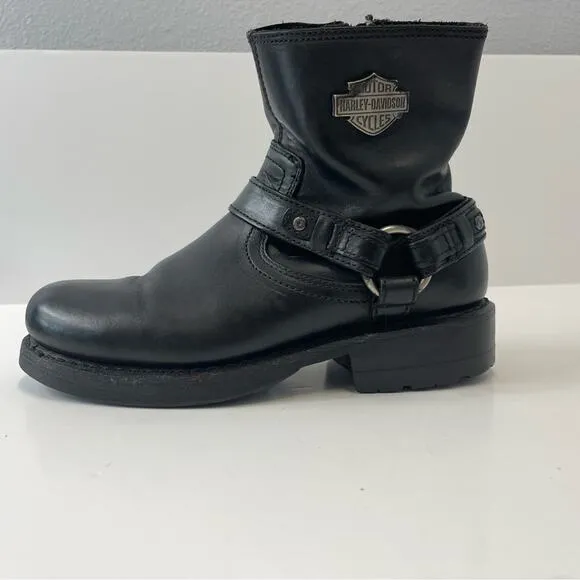 Harley-Davidson Mens Scout Black 7-Inch Leather Boots  8.5  8 1/2
