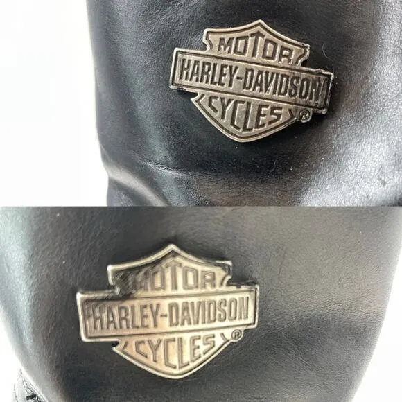 Harley-Davidson Mens Scout Black 7-Inch Leather Boots  8.5  8 1/2