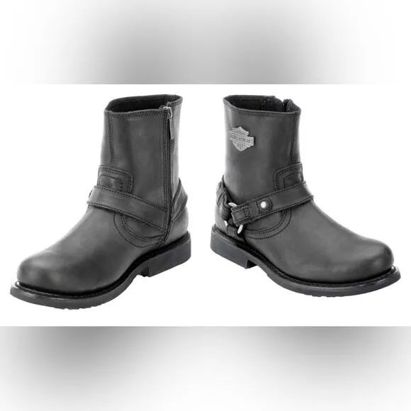 Harley-Davidson Mens Scout Black 7-Inch Leather Boots  8.5  8 1/2