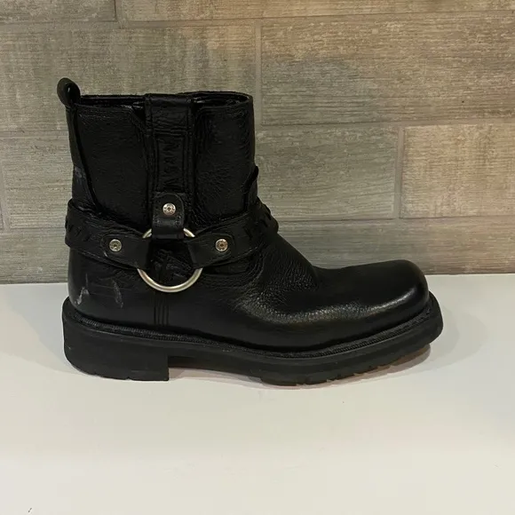 Harley Davidson Moto Boots Ankle Zip Size 6.5