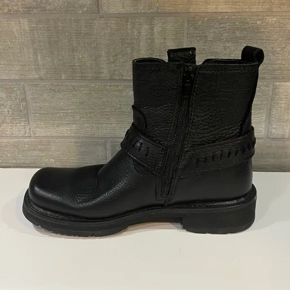 Harley Davidson Moto Boots Ankle Zip Size 6.5