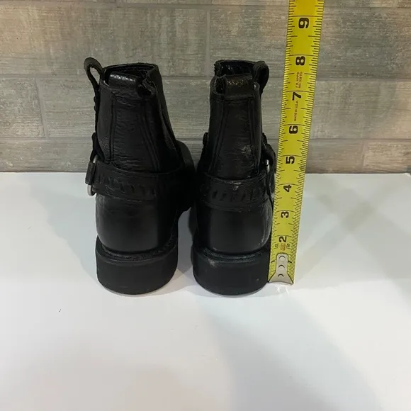 Harley Davidson Moto Boots Ankle Zip Size 6.5
