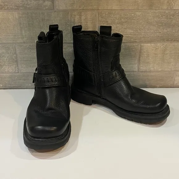 Harley Davidson Moto Boots Ankle Zip Size 6.5