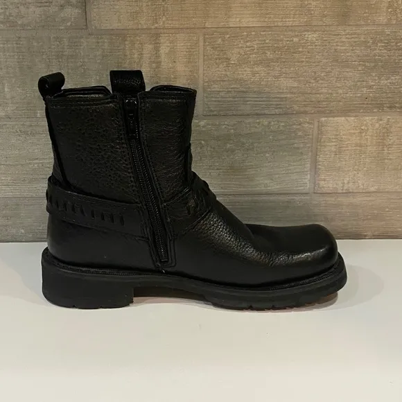 Harley Davidson Moto Boots Ankle Zip Size 6.5