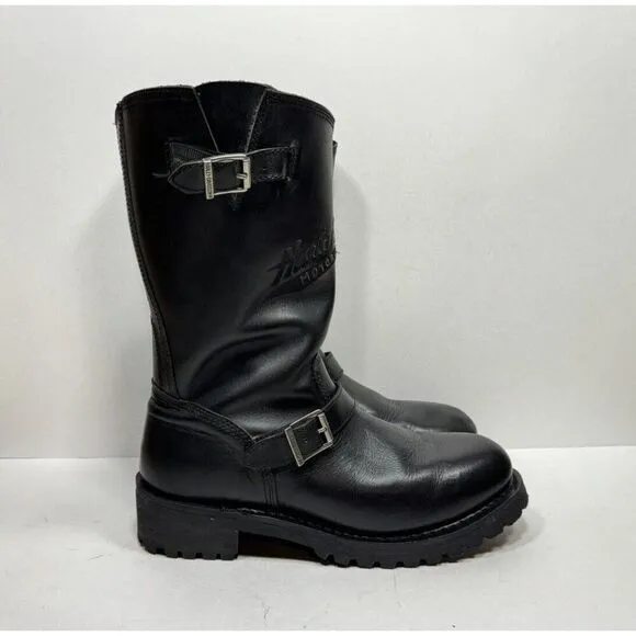 Harley-Davidson Trail Boss Motorcycle Boots Men’s Size 10.5 Side Zipper 91417