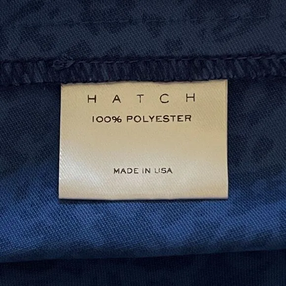 Hatch Kaia Dress Maternity Blue Leopard Button Front Tie Waist Size 0 Minimalist