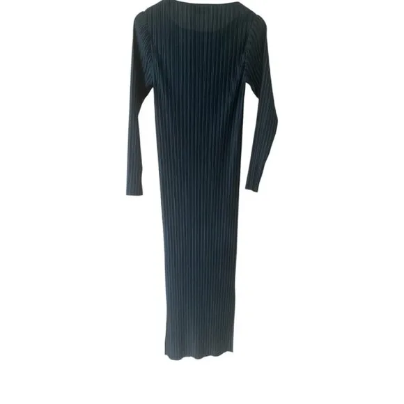Hatch The Sora Pleated Midi Maternity Minimalist Dress In Faded Teal Size 2 Med