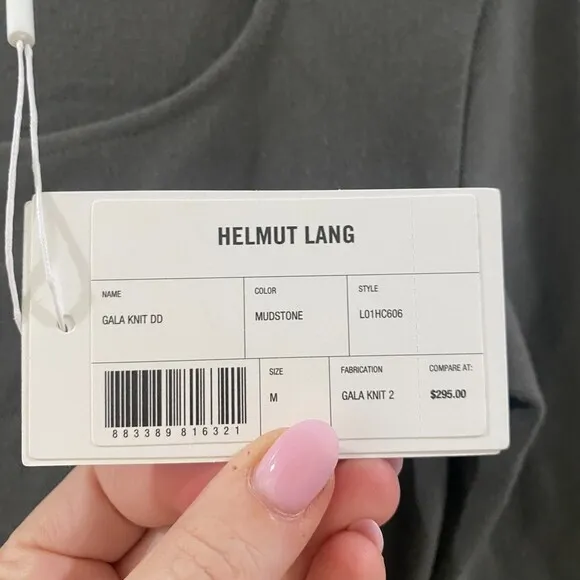 Helmut Lang Gala Knit Dress In Mudstone S