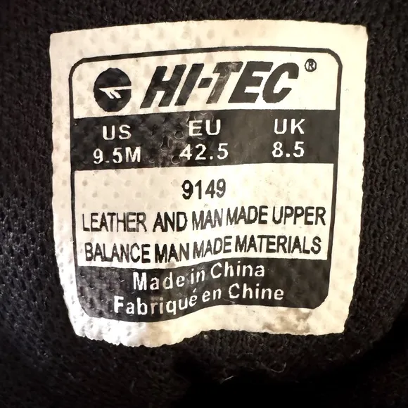 HI-TEC Yosemite Mid Waterproof Hiking Boots for Men, Size 9.5