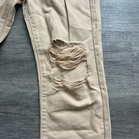 Hidden Tracey high-rise Straight Latte/tan Jeans distressed NWT size 26