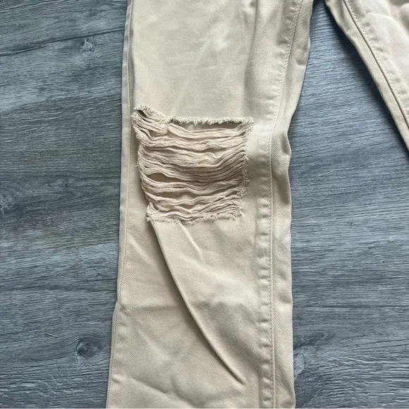 Hidden Tracey high-rise Straight Latte/tan Jeans distressed NWT size 26