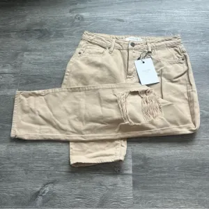 Hidden Tracey high-rise Straight Latte/tan Jeans distressed NWT size 26