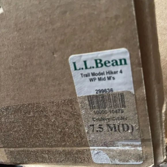 Hiking boots, L.L bean unisex trail shoe, train sneaker boot blue size 7.5 men