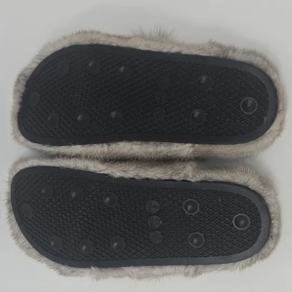 HIPCHIK Cozy Mink Gray Plush Slippers