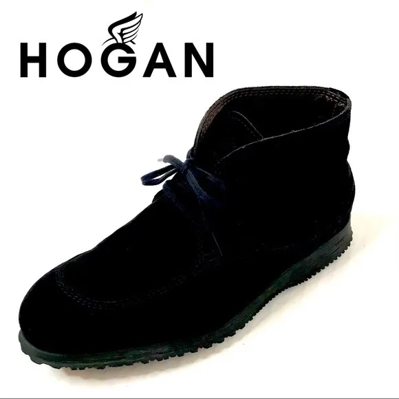 HOGAN TOD BLACK SUEDE INTERACTIVE SNEAKER EU36