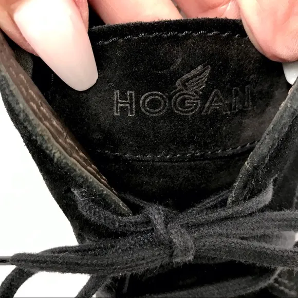 HOGAN TOD BLACK SUEDE INTERACTIVE SNEAKER EU36