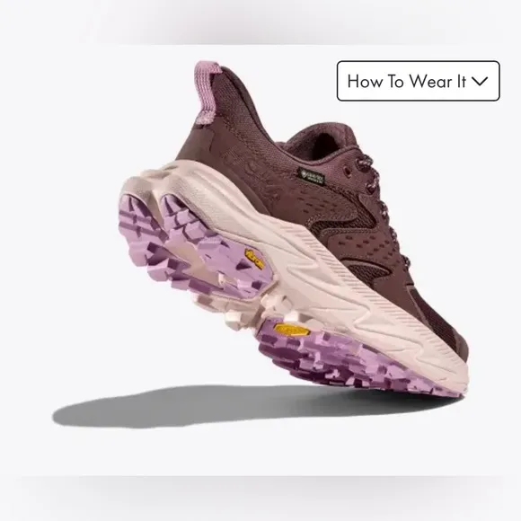 Hoka Anacapa Low GTX Women’s 8B Purple Vibram Hiking Shoes Outdoor Hoka One One
