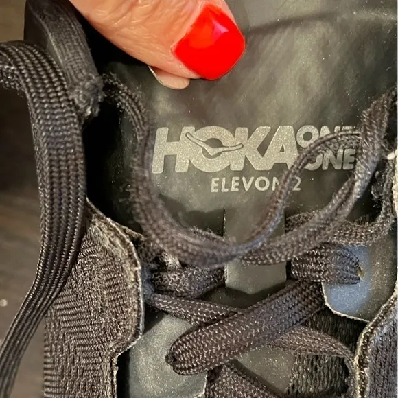 Hoka Black Men’s One One Elevon 2 Tennis Shoes Sz 10 EUC