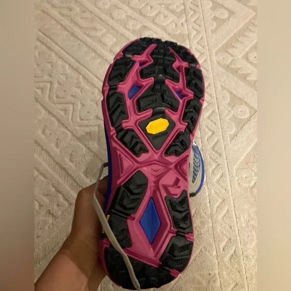Hoka Blue and Pink Athletic Shoes with Cushioned Midsole